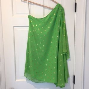 Lily Pulitzer silk green cocktail dress size 4 🏝